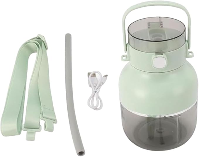 Smoothie Blender 500ml Personal Mixer with Carrying Strap 70W for Kitchen Office Gym Green