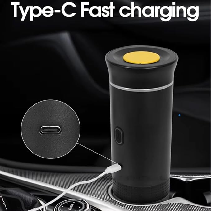 Magic Boxx Portable Electric Coffee Maker with USB-C | Compatible with Capsules and Ground Coffee | Ideal for Car Office Travel and Camping