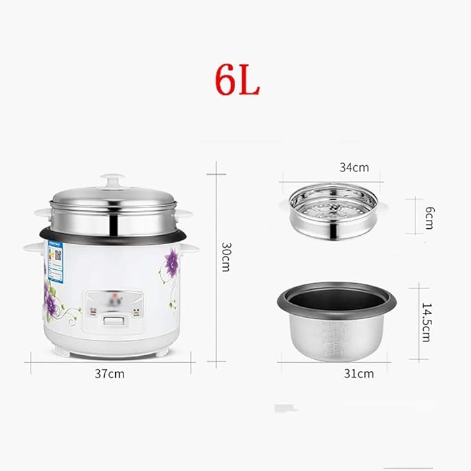 Electric cooker Rice Cooker Home Intelligent Insulation Multi-function Quality Inner Pot Spoon Steamer And Measuring Cups (5L) ()