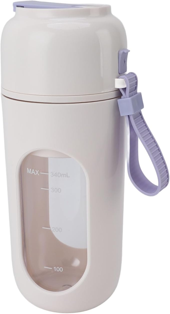 Akozon Akozon Portable USB Rechargeable Blender Mini Smoothie Maker with 12 Steel Blades for Home Sports Travel and Outdoors (Purple)
