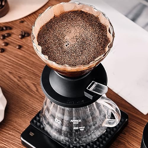 High Temperature Glass Coffee Dripper with Steel Balls Prevent Falling Easy to Operate Suitable For Immersion and Hand Drip Extraction