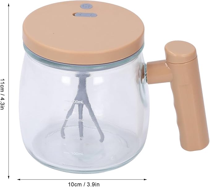 Self Stirring Mug 400ml Glass Rechargeable Fully Automatic Electric Self Mixing Cup High Speed Portable Self Mixing Coffee Mug Automatic Stirring Cup for Coffee Home Travel
