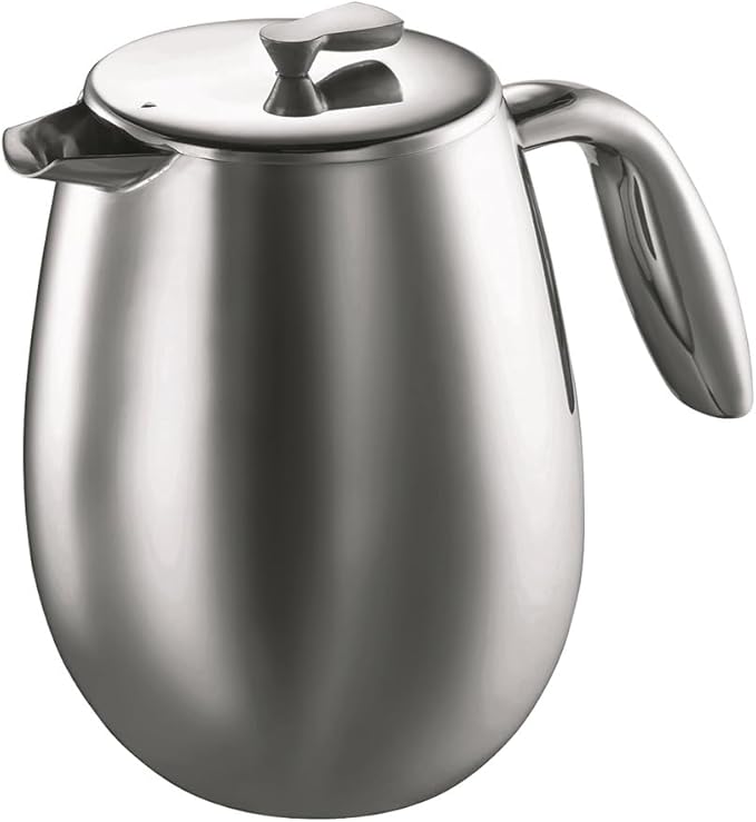 Bodum 51 oz Columbia Thermal French Press Coffee Maker Insulated Double Wall Stainless Steel Chrome