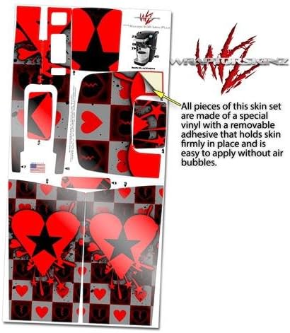 Decal Style Vinyl Skin compatible with Keurig K10 / K15 Mini Plus Coffee Makers Emo Star Heart (COFFEE MAKER NOT INCLUDED)