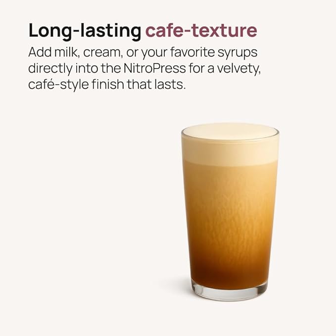 NitroPress DS Electric Nitro Cold Brew Coffee &amp Cocktail Maker Machine Air-Powered Nitro Coffee Maker &amp Nitrogen Infuser for Coffee Matcha Cocktails &amp Drinks Stainless Steel Home Bar Beve