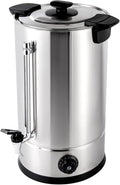 Commercial Grade Stainless Steel Coffee UrnHot Water Urn With FaucetLarge Capacity Coffee Maker Hot Water Dispenser for Buffet Catering Party Office Wedding (25L)