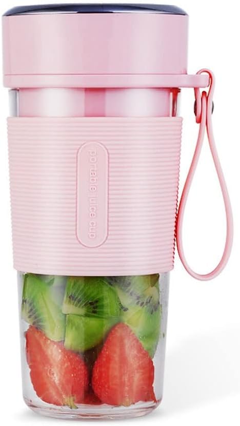 Blender for Shakes and Smoothies – 300ml Portable Blender USB Rechargeable – Multifunctional Smoothie Maker with Ultra Sharp Blades and Non-BPA Blender Bottle – Ideal for Traveling Gym Office