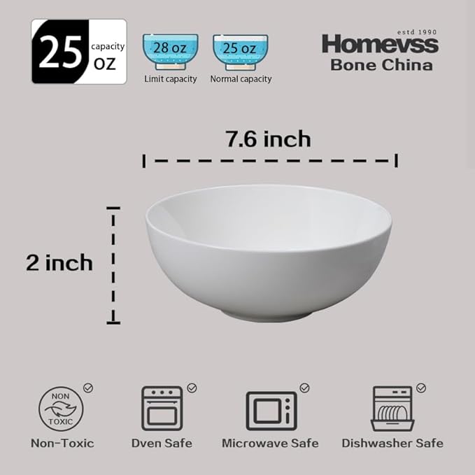 Bone China Coupe Shape Elegance White Royal Bow 24oz Case of 6