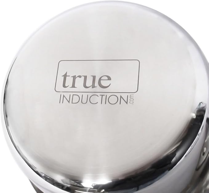 True Induction Stainless Steel Cookware for Inducton Cooktop - Sauce Pan with lid/ 6.5in. 1.5L