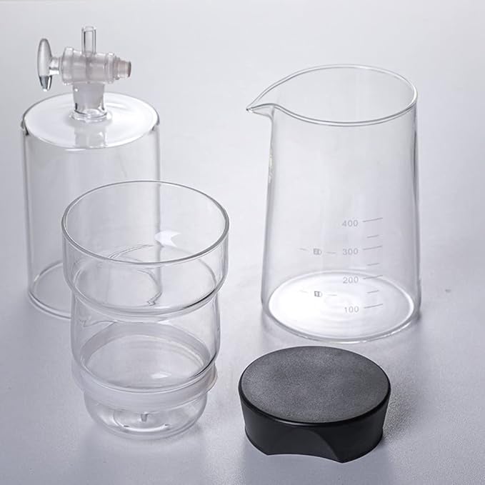 Habiba Iced Drip Coffee Maker Portable Cold Brew Coffee Maker Siphon Coffee Maker with Reusable Filter 400ml/13.5oz Borosilicate Glass Coffee Maker Reusable