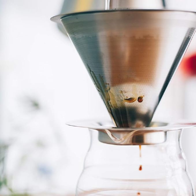 Hario Double Mesh Metal Dripper Size 01 Silver