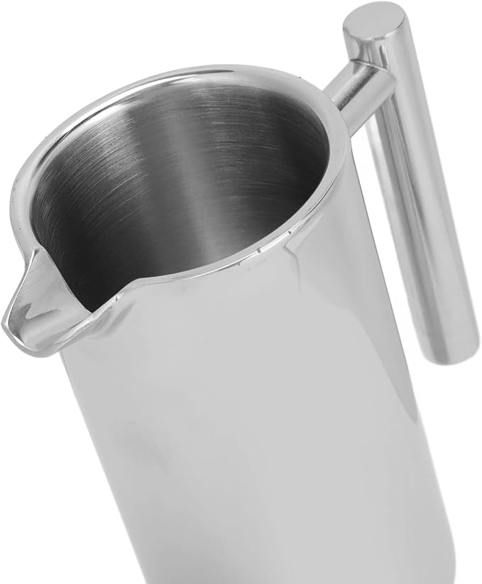 Fockety French Press Coffee Maker 304 Stainless Steel Triple Fine Filter Pressure Insulated Double Layer Heat Preservation Coffee Press for Camping Travel (1000ml)