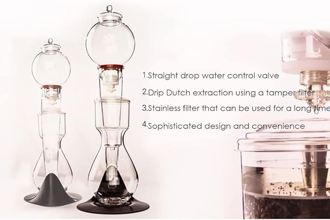 With molly Miracle Cold Brew Dutch Coffee Iced Coffee Maker Material stainless steel Home Hand Drip Dutch Machine 700ml For 6 People 19.68×12.20×8.26(in)
