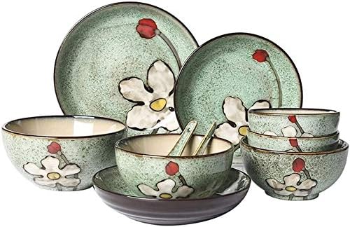 Porcelain Dinnerware Sets Plates and Bowls Sets Luxurious Reactive Glaze Dinnerware Set Plates Dishes Bowls Plates and Bowls Set for Picnic RV Use