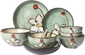 Porcelain Dinnerware Sets Plates and Bowls Sets Luxurious Reactive Glaze Dinnerware Set Plates Dishes Bowls Plates and Bowls Set for Picnic RV Use