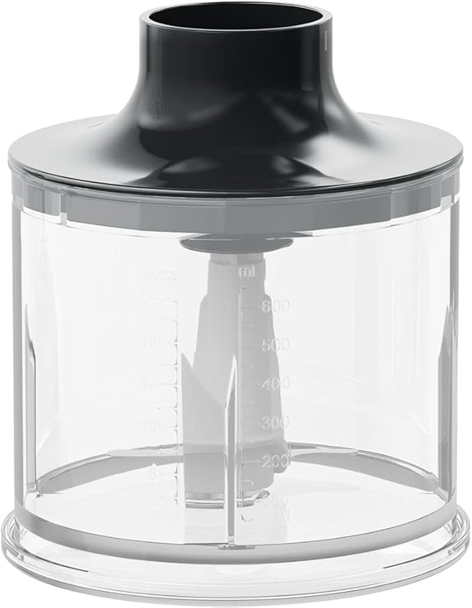 AEG HB4-1-6GG hand blender including 2 stainless steel blades comprehensive accessories BPA-free 2 speed settings turbo function dishwasher safe brushed stainless steel / grey