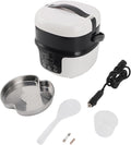 2L Car Rice Cooker Electric Rice Cooking Pot Non Stick Liner with 7 Stage Heat Control Portable Travel Rice Cooker for RV Camping and Distance Travel Includes