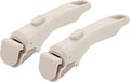 Removable Handle Ivory White Detachable Handle for Pots and Pans Universal Cookware Handles Compatible with Thin Edge Cookware 2 Pack
