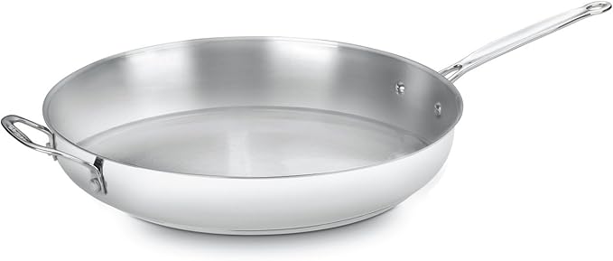 Cuisinart 11-Piece Cookware Set Chef's Classic Stainless Steel Collection 77-11G &amp 722-36H Chef's Classic 14-Inch Helper Handle Skillet Stainless Steel