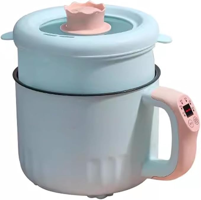 GRFIT 1.8L Multifunctional Electric Pan Mini Rice Cooker Multicooker Skillet Non-Stick Cookware Pot Home and Kitchen (Color : C)