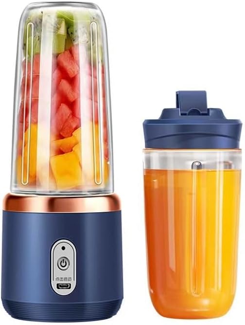 Portable Blender Cup 400ml Capacity 6-Blade Steel Design Dual Cup Set Rechargeable Juicer