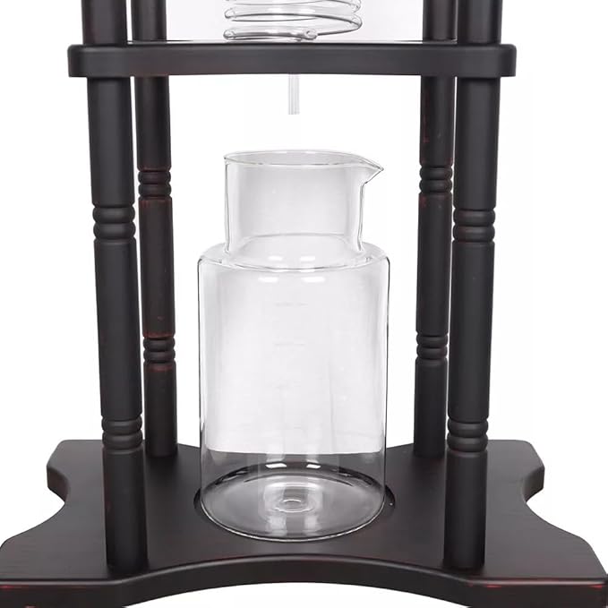 Cold Drip Coffee Maker Cold Brew Machine Glass Slow Drip Technology Ice Drip Coffee Pot w/Adjustable Walve Handmade Glass Cold Brew Maker for Home Office Drip Coffee Maker