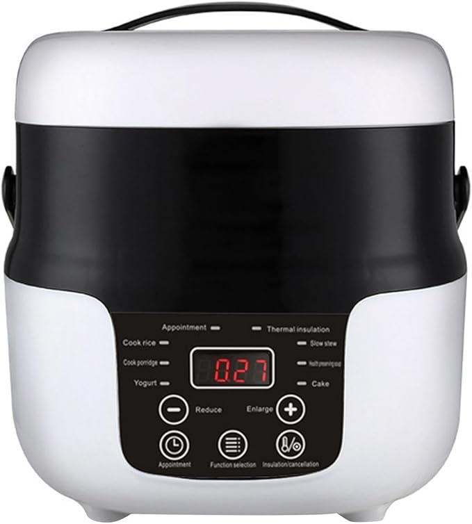 2L Portable Rice Cooker for Vehicles 12V 24V Food Steamer and Meal Warmer