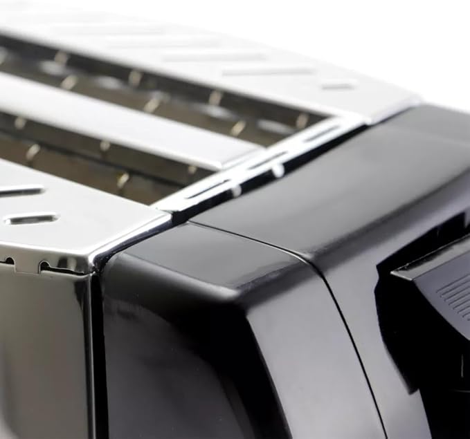Better Chef Stainless Steel Two-Slice Toaster with Adjustable Browning Wide Slots &amp Crumb Tray