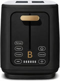 Premium 2 Smart 2-Slice Toaster with Touch-Activated Display Stainless Steel Digital Toaster with 1.5 Extra Wide Slots 7 Shade Settings Countdown Timer Bagel &amp Frozen Presets (Black)