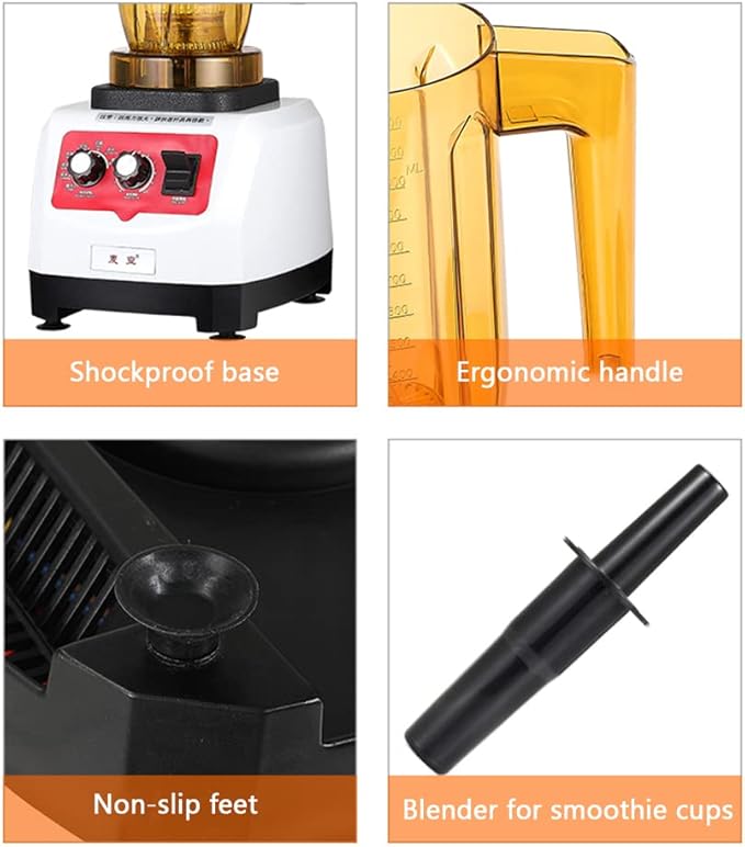 Multifunctional Ice Crusher Blender Smoothie Blender Professional High Speed Countertop Blender with 1200W Base Ice Crusher