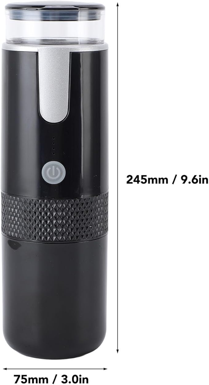 aqxreight Portable Capsule Coffee Maker with Rechargeable Battery and Heat 160ml Tank Pressure 15par Lightweight for Travel Office Home RV Park Trip Convenience