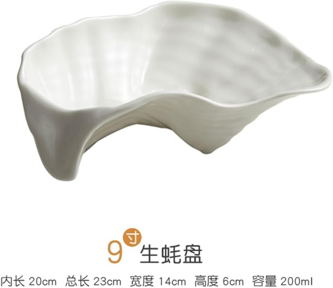 Thcbme 德化白色陶瓷可爱好看盘子菜盘家用浅盘酒店餐厅意境菜餐具/Ceramic Dinnerware SetsPlates and Bowls/9寸盘