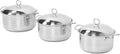3 Piece Stainless Steel Pot Set Even Heat Distribution NonStick Stockpot with Lid for Home Kitchen Restaurant