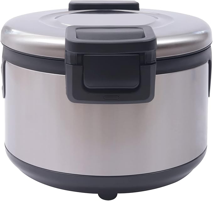 60 Raw/120 CUP Commercial Rice Warmer 20 Qt Large Capacity Non-stick Inner Pot Fast Heating Rice Cooker and Warmer Dual Temperature Control Design for Restaurant Snack Bars