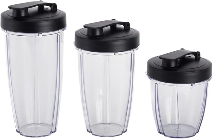 10-Piece Blender Set - Black - 300W - with 3 Jars (10oz 16oz 18oz) - 2 Drinking Lids - Stainless Steel Blade - 3 Jars - 3 Jar Lid - 1 Blade Assembly - 1 Main Body - 2 Cup Lids
