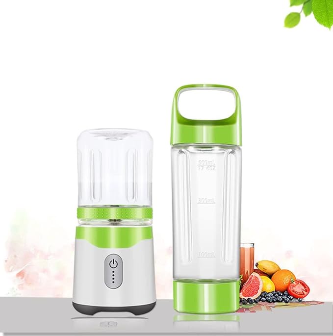 Personal Blender juicer Small Frozen Food and Vegetable Fruit Electric Mix Processor USB Rechargeable (Color : Blue)