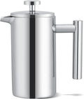 Yosoo 350ML Stainless Steel French Press Coffee Maker Double Wall Insulated Tea Pot with Precision Filter for Home Office Coffee House