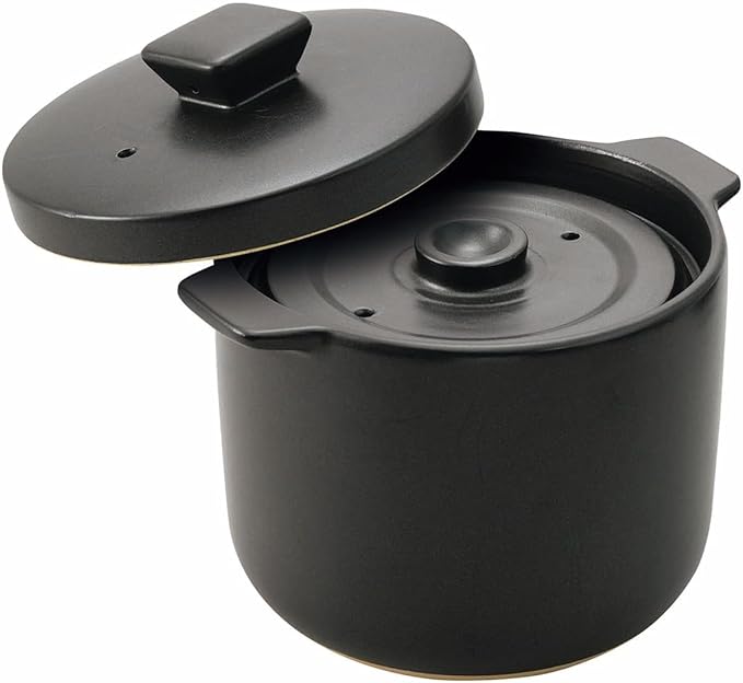 Kakuse Delicius DEL-22 Rice Pot 2 Cookers For 1-2 People Includes Inner Lid Microwave Safe Direct Fire Compatible