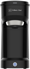 CULINARY CHEF Retro Single Serve Maker Brewer for Ground Coffee 300 milliliters BLACK