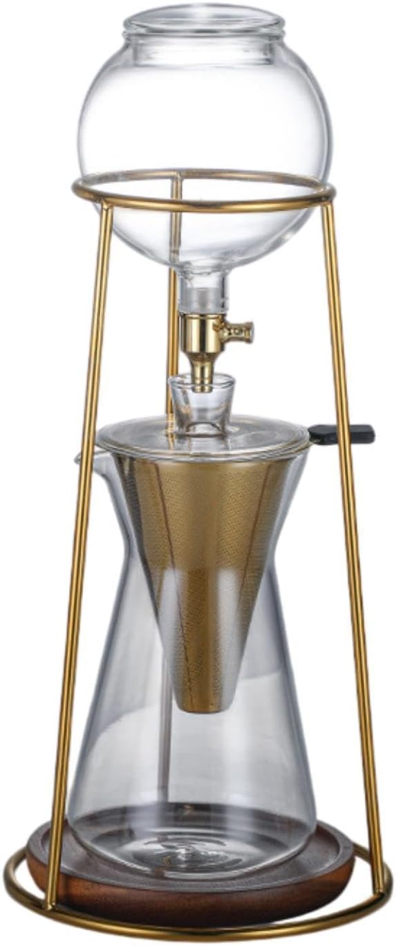 Ice Drip Coffee Maker Cold Brew Drip Iced Coffee Maker Adjustable Speed Iced Tea Making Glass Pitcher Pot for Bar Camping