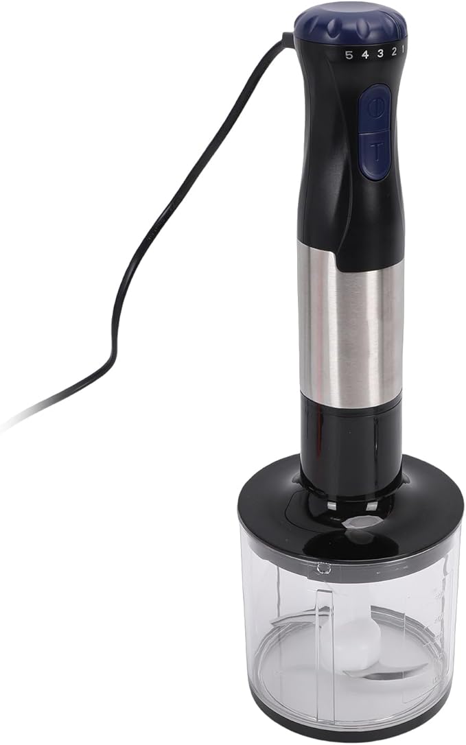 Yinhing Immersion Hand Blender 20 Speeds Stick Blender with Boost Button for Ice Crushing Stainless Steel Food Processor with Egg Whisk and Blending Cup Ideal (US Plug 110V)