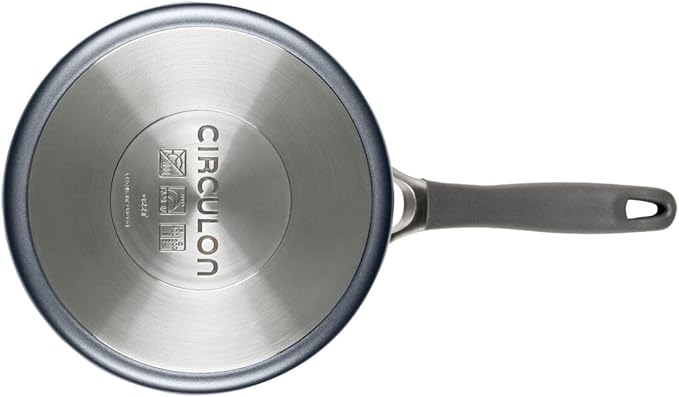Circulon A1 Series with ScratchDefense Technology Nonstick Induction Straining Sauce Pan with Lid 2 Quart Graphite