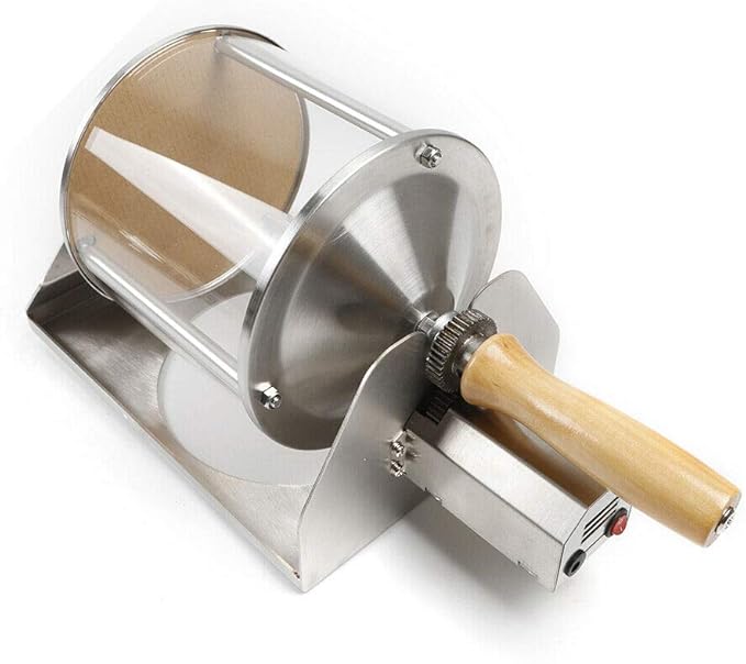 Gdrasuya10 KAKA-G400 Gas Burner Home Coffee Beans Roaster Machine Coffee Roasting Machine with Wood Handle for Cafe Shop/Home
