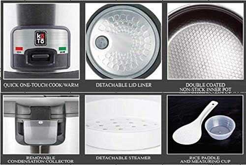 Koto Brand (10 Cup) Electric Rice Cooker Food Steamer Stainless
