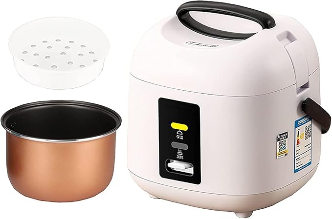 Mini Rice Cooker Home Dormitory Small Rice Cooker Non-Stick Inner Pot Make Rice &amp Steam Healthy Food &amp Vegetables(A) (B)