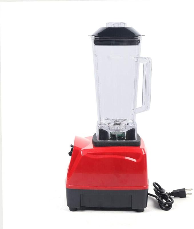 Smoothie Blender Heavy Duty Household Grade Blender Variable Speed Control Large Countertop Blender 6 Blades Ice Crusher for Milk-shakes Green Smoothies Dry GrindHot Soup Ice Cream Juice (Red)