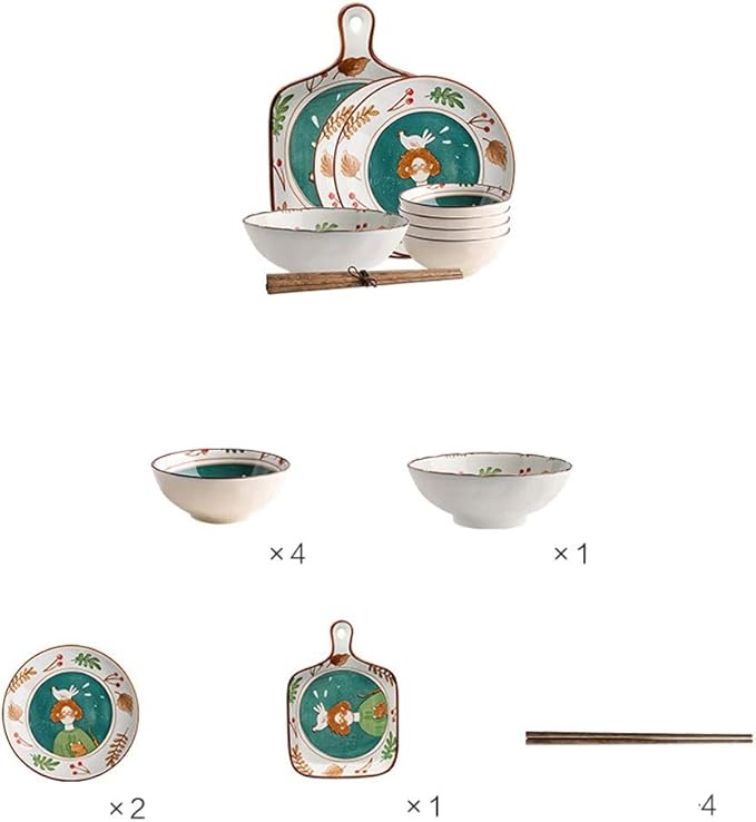 Elegant Dinnerware Set Dinner Plates Bowls Set Creativity Reactive Glaze Dinnerware Set Plates Dishes Bowls Gift Idea For Any OccasionB