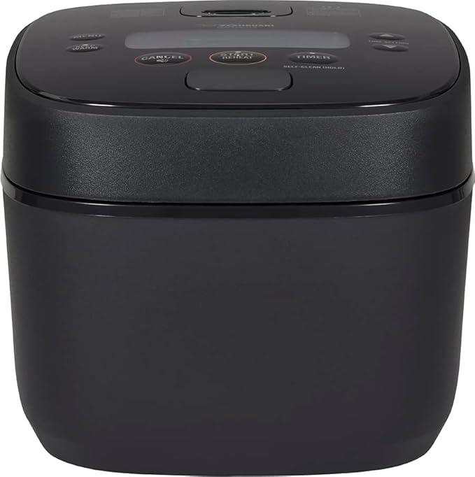 Zojirushi NW-QAC10 5.5-Cup Capacity Flat-Top Induction Cooker and Warmer with Custom Cooking Pan Double Non-Stick Coating for Easy Clean-Up (Black)