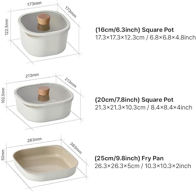 IH Fika Reserve Comfort cookware set 7P Cream