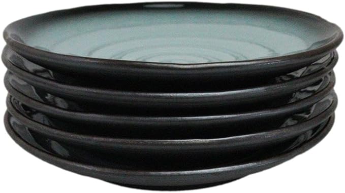 Ebros Gift Blue Sky Stars Artistic Seikai Porcelain Collection Dinnerware Serveware Kitchenware Set Asian Japanese Dining Restaurant Supply (Pack Of 5 Round Dinner Plates 8.75 D)